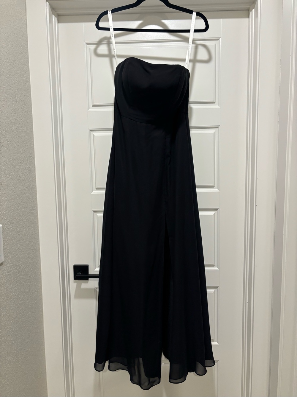 Azazie Wren Black Strapless Dress